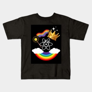 Atom Rainbow LGBTQ in Science Kids T-Shirt